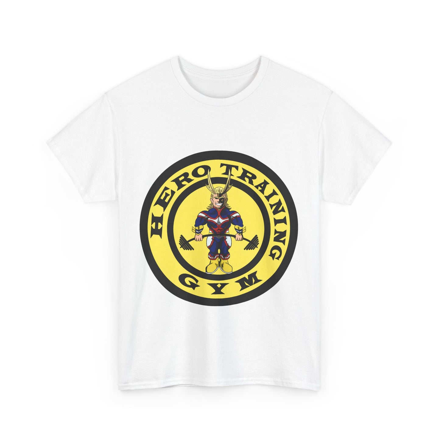 anime muscle gym logo tee
