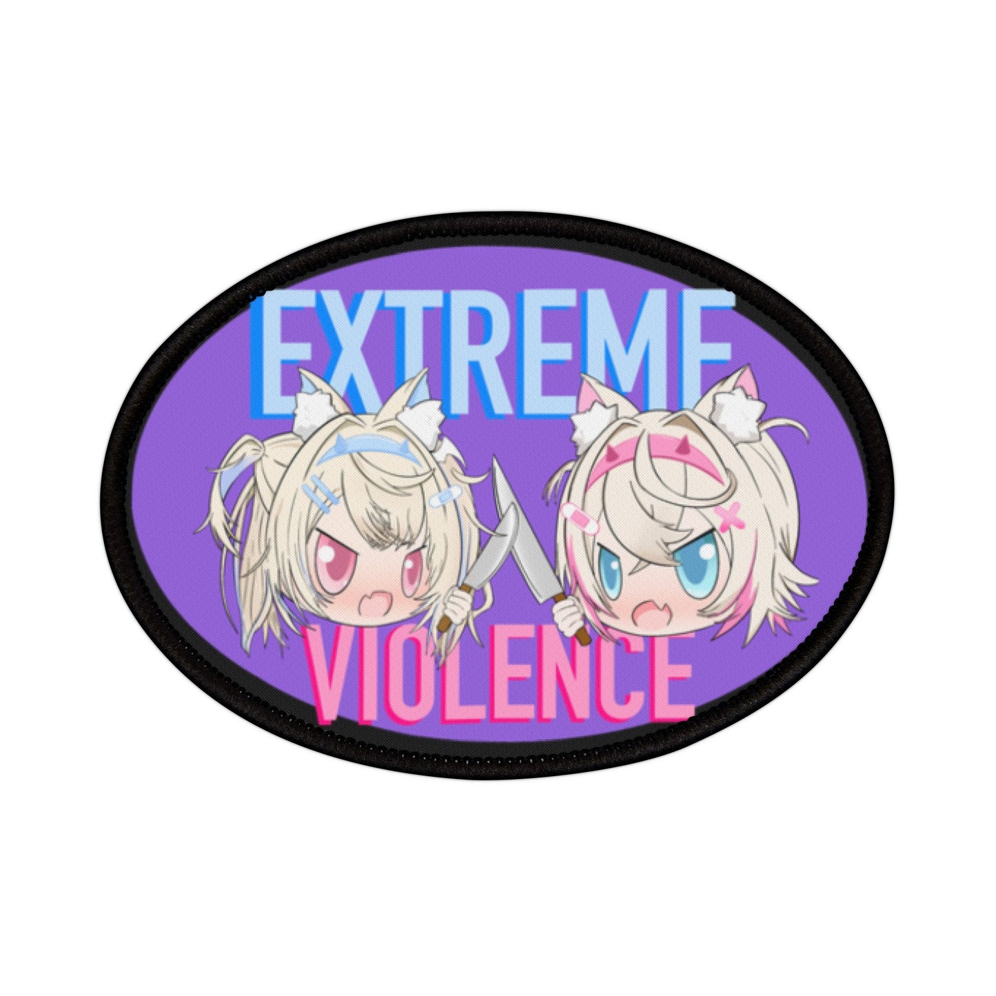 Iron-On Patches - Fuwamoco Extreme Violence Hololive Design