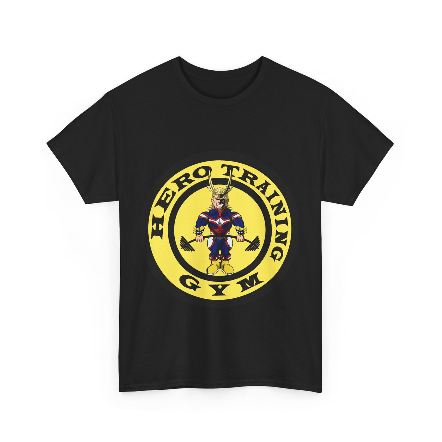 anime muscle gym logo tee