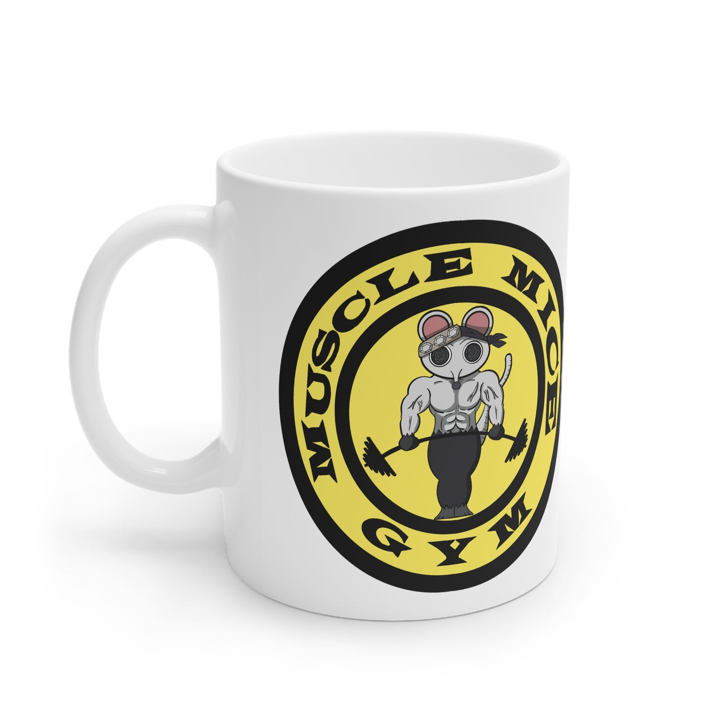 Muscle mice gym rat parody mug Demon slayer x golds gym
