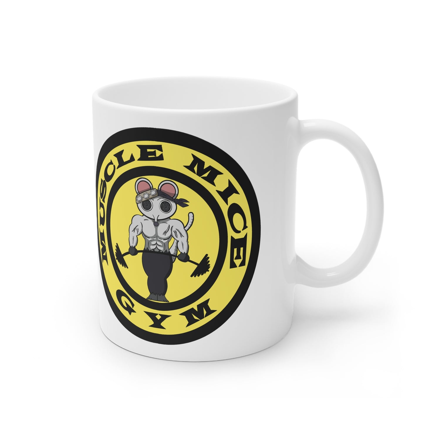 Muscle mice gym rat parody mug Demon slayer x golds gym