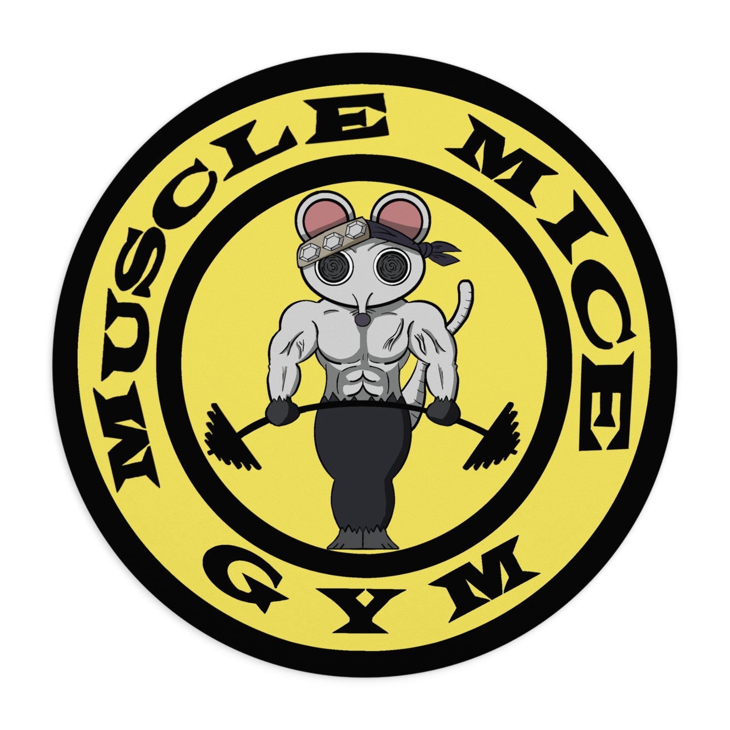 muscle mice gym rat mouse pad