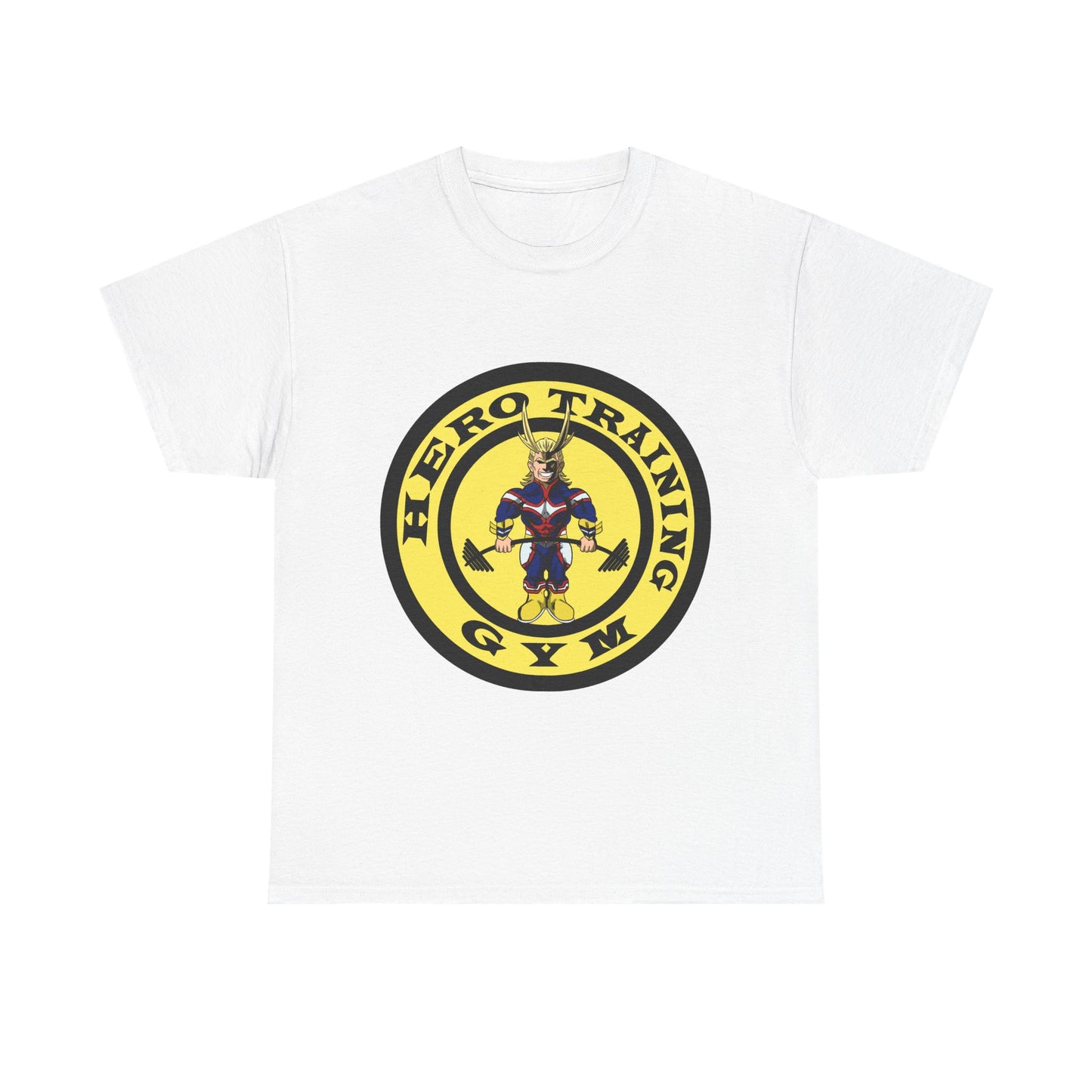 anime muscle gym logo tee