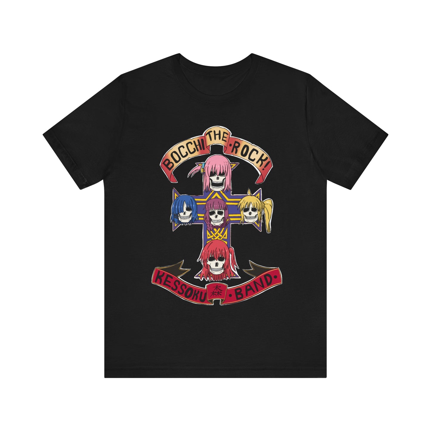 Bocchi the rock anime tee shirt parody