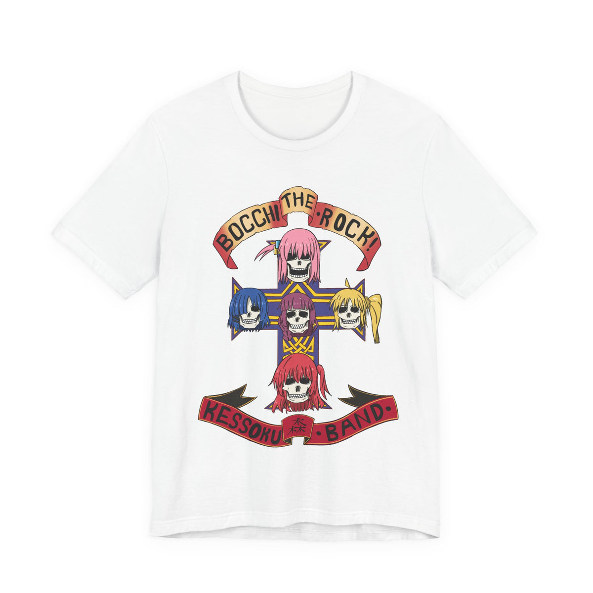 Bocchi the rock anime tee shirt parody