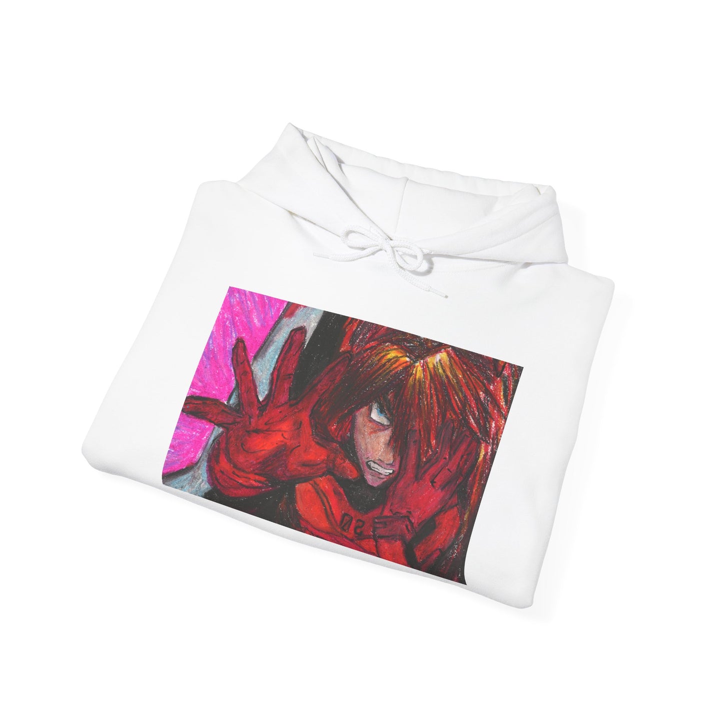 asuka evangelion pastel art hoodie