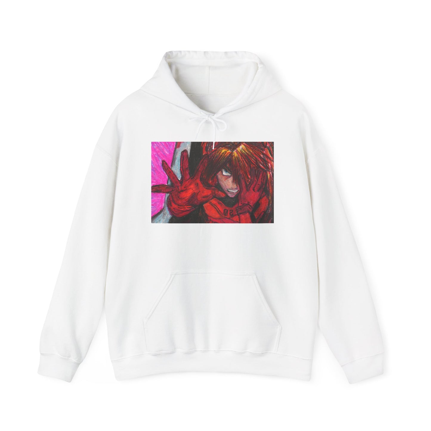 asuka evangelion pastel art hoodie