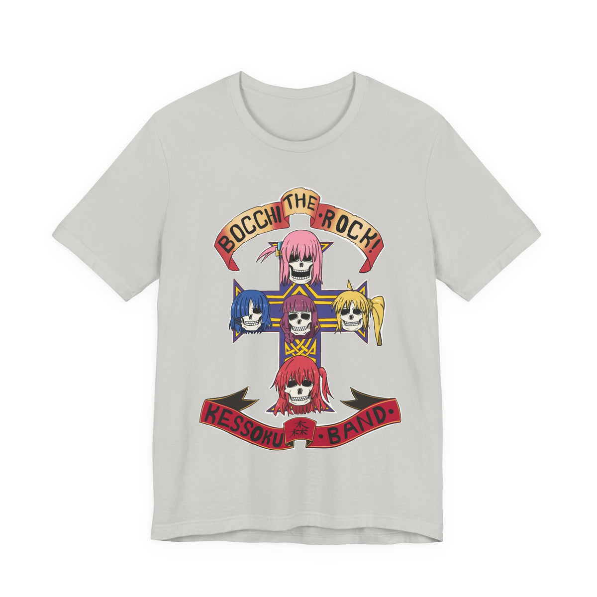 Bocchi the rock anime tee shirt parody